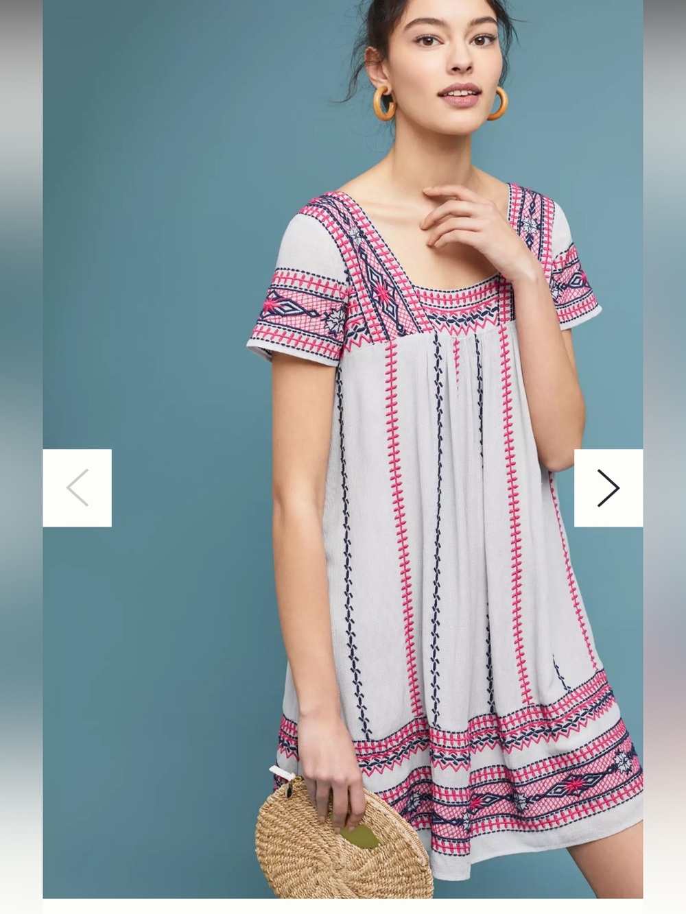 Maeve Ruidoso Embroidered Dress from Anthropologie, Size S